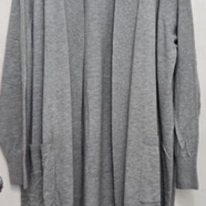 NWT A New Day Womens Cardigan Gray Size 2X Long Pockets Light Weight Long sleeve